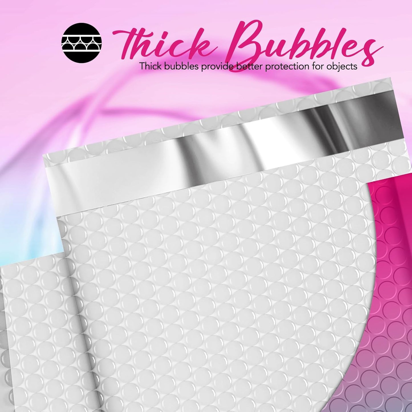 6x10 Bubble Mailer #0 | Usable Size 6x9" |  PinkGreen