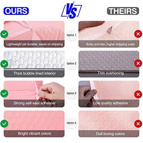 6x10 Bubble Mailer  #0 | Usable Size 6x9"| Sakura Pink