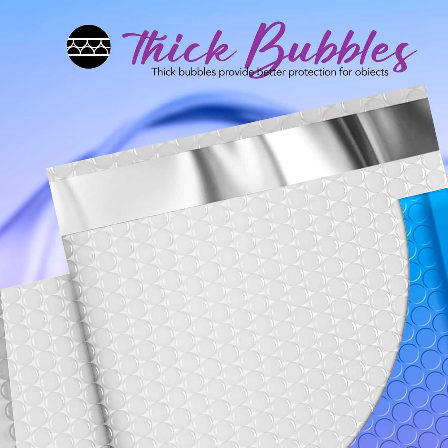 6x10 Bubble Mailer  #0 | Usable Size 6x9" | BluePurple