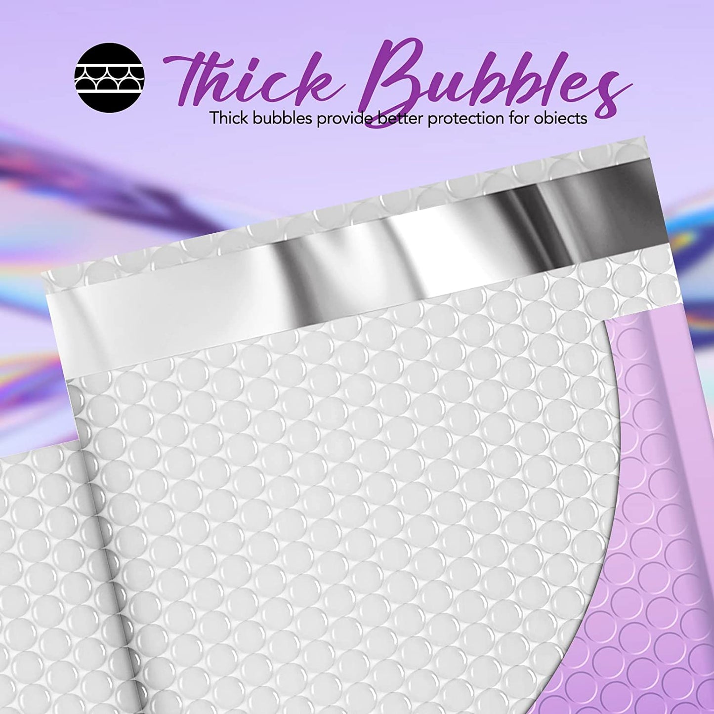 6x10 Bubble Mailer  #0 | Usable Size 6x9" | Gradient Purple