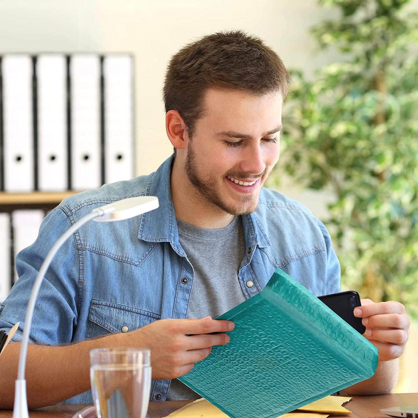 6x10 Bubble Mailer  #0 | Usable Size 6x9"| Turquoise Green