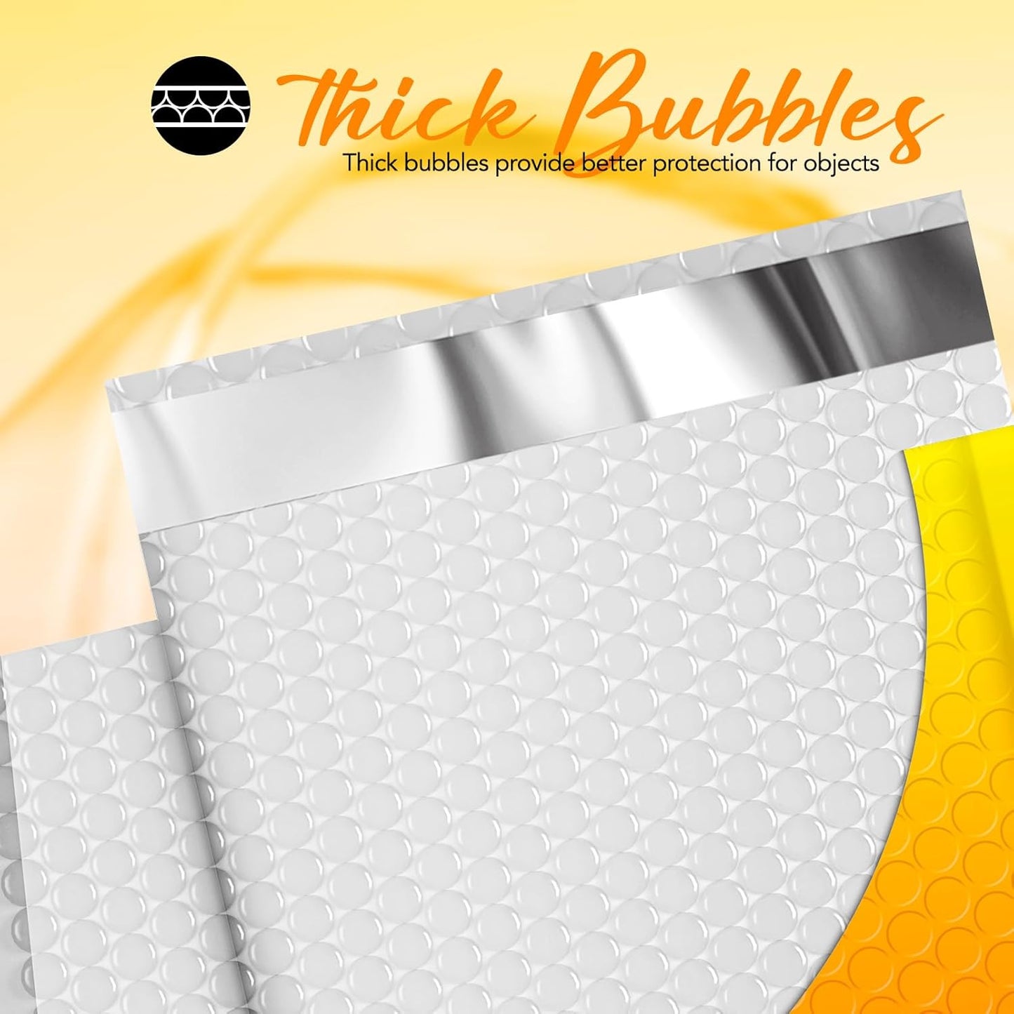 6x10 Bubble Mailer  #0 | Usable Size 6x9" | YellowOrange