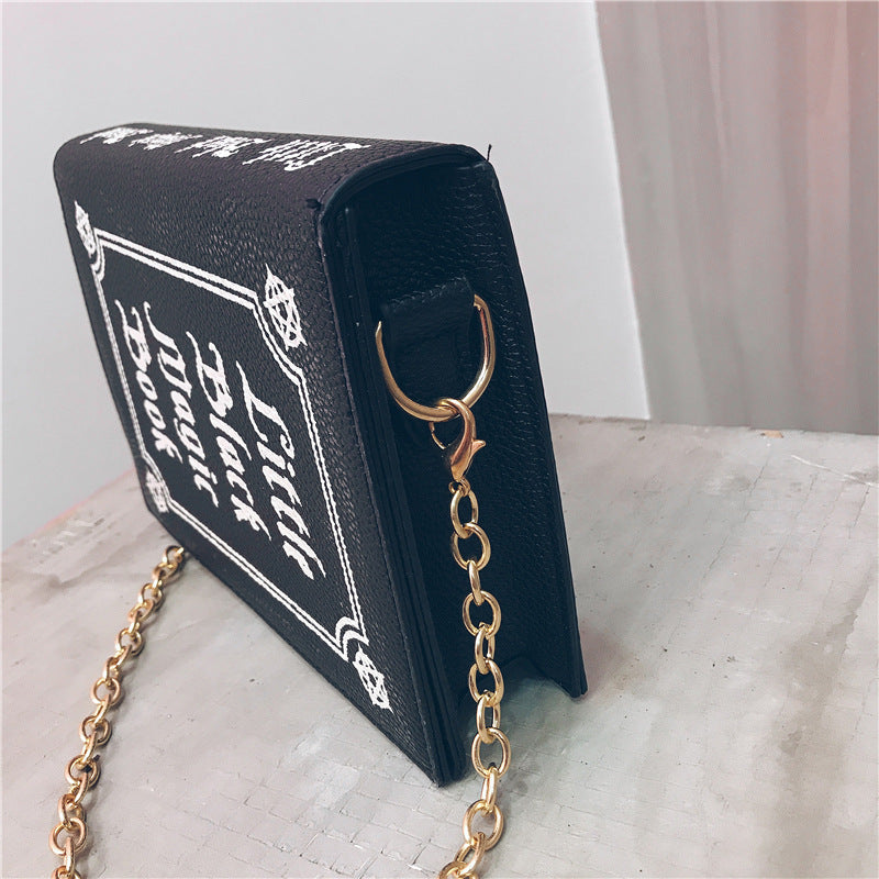 Vintage Fashion Letter Book Style Pu Purse Daily Clutch Bag Ladies Shoulder Bag Handbag Women's Crossbody Mini Messenger Bag