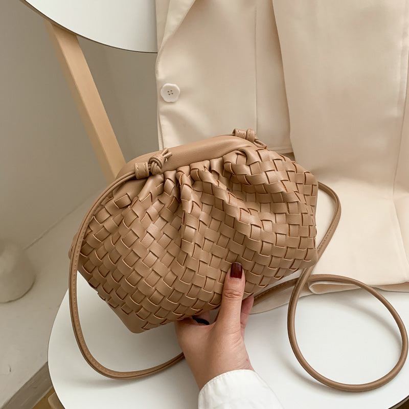 Luxury Ladies Weave Bag Soft Leather Crossbody Shoulder Bags For Women 2022 Fashion Female Brand Handbag And Purse Lady Hobo Ba