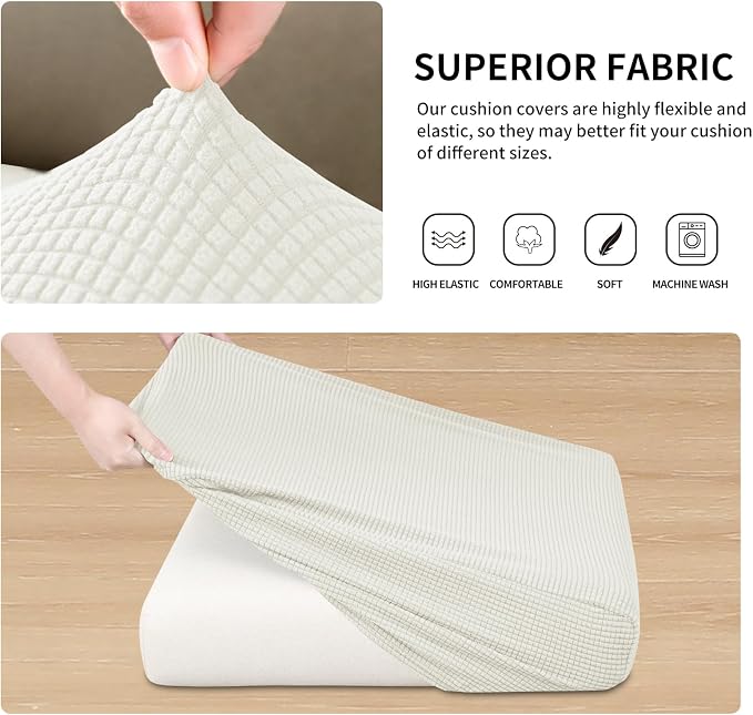 Easy-Going Stretch 2 Pieces Couch Cushion Cover