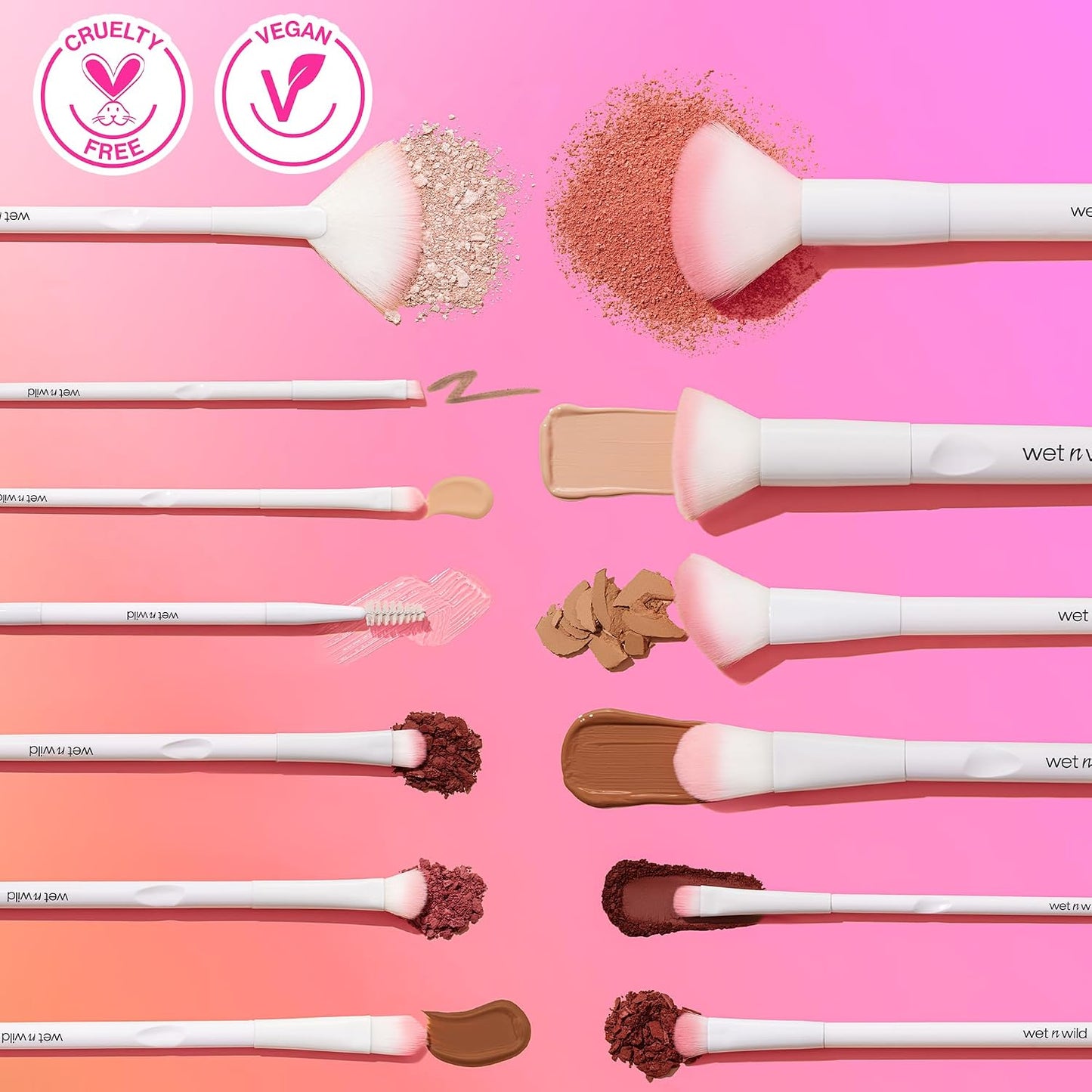 wet n wild Eyeshadow Brush, Precision Blending Application, Soft Synthetic Fibers, Ergonomic Handle for Comfortable Precision Control