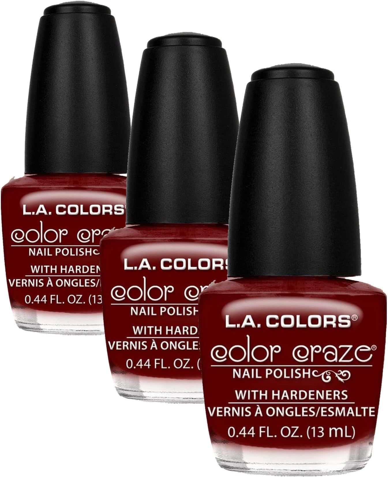 L.A. COLORS Color Craze Nail Polish, Hot Blooded CNP406