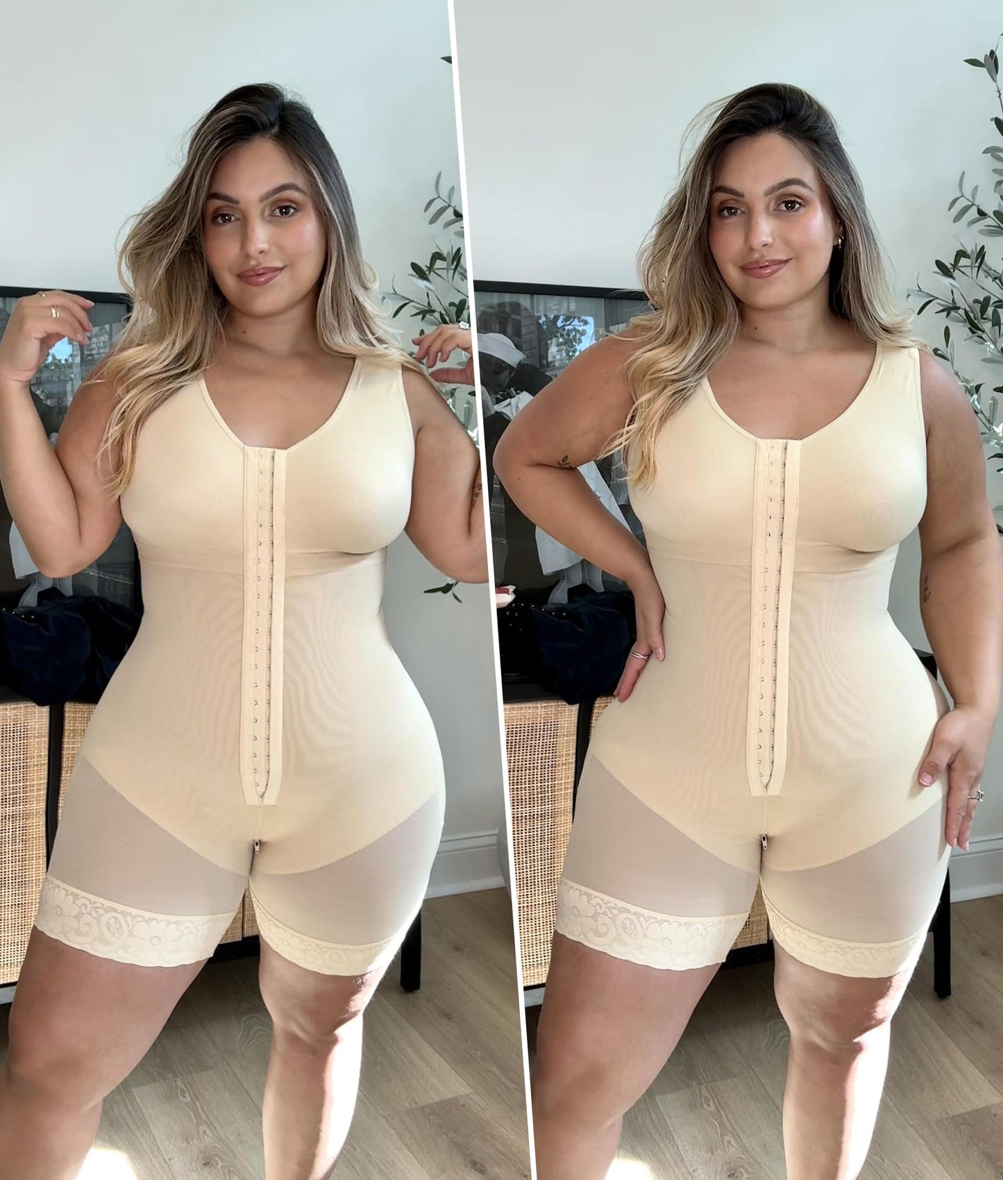 SHAPERX Women's Fajas Colombianas Tummy Control Shapewear Postpartum Full Body Shaper Butt Lifter Bodysuit