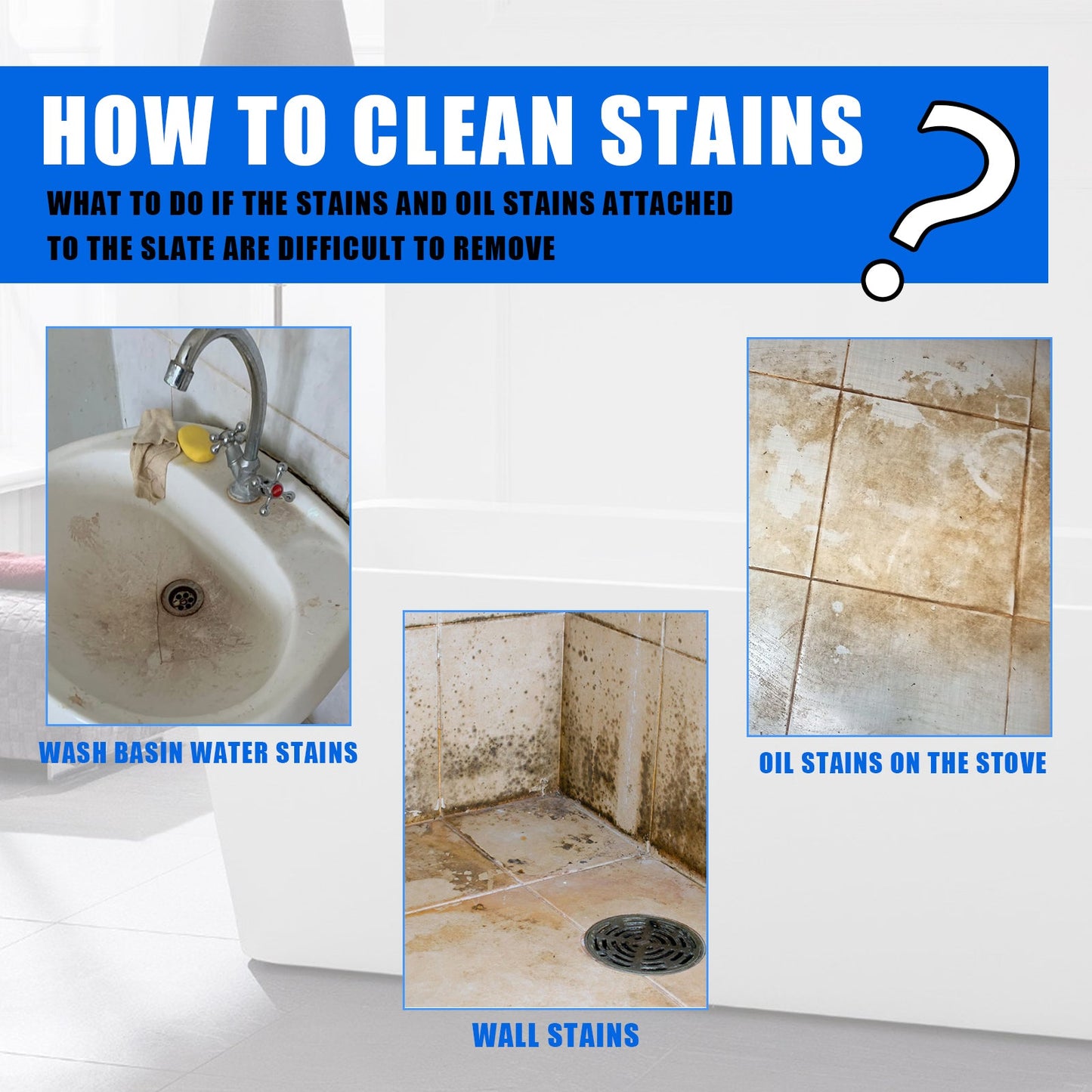 Stone Cleaning Spray, Domestic Kitchen Marble Tile Decontamination Repair Scratch Cleaner