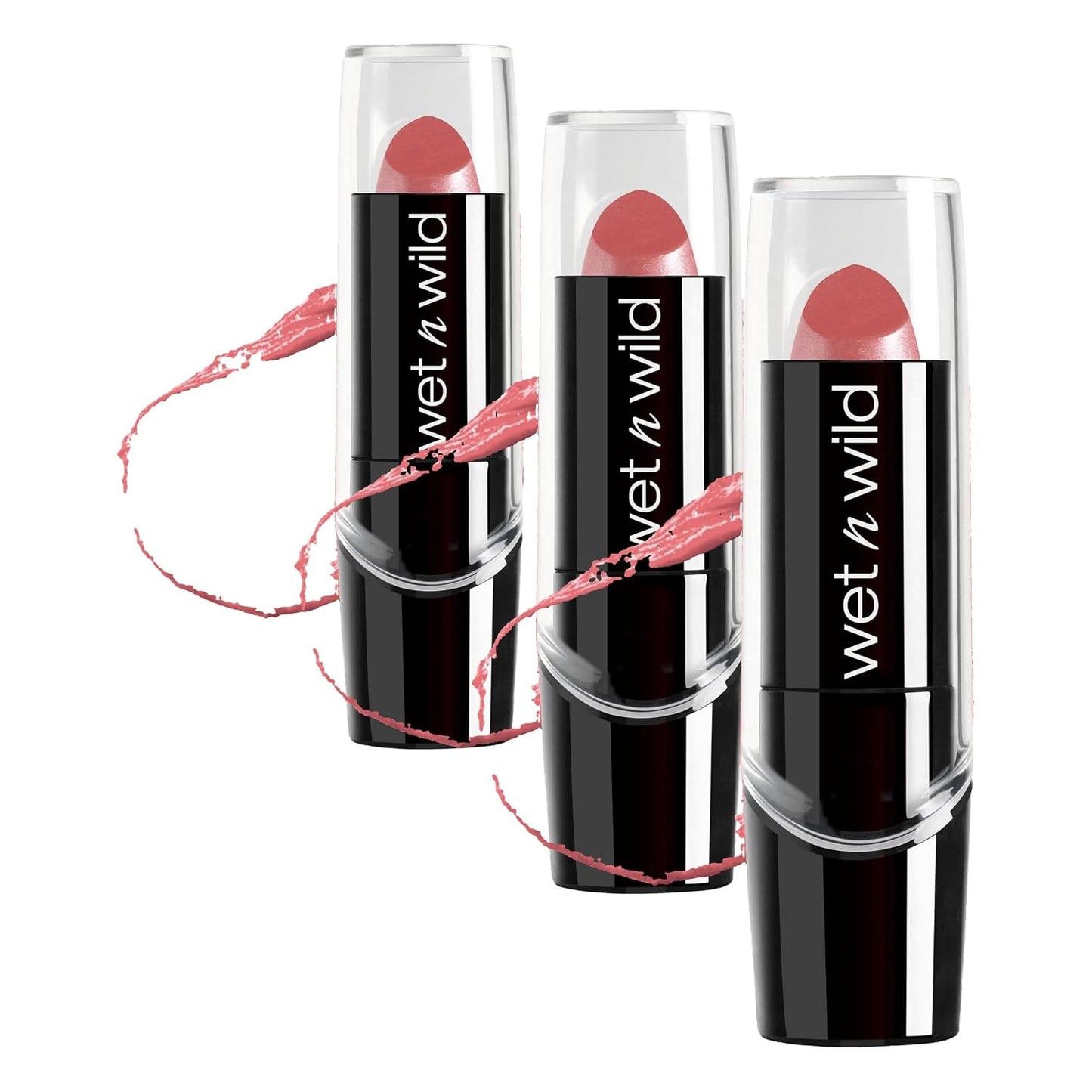 wet n wild Silk Finish Lipstick, Hydrating Rich Buildable Lip Color, Formulated with Vitamins A,E, & Macadamia for Ultimate Hydration, Cruelty-Free & Vegan - Dark Pink Frost