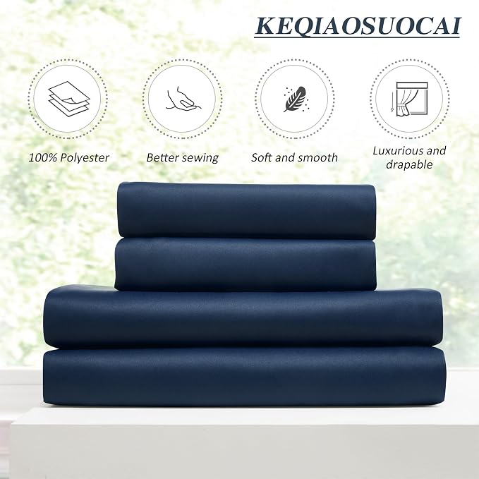 Navy Blackout Curtains 72 Wide x 90 inch Long 2 Panels