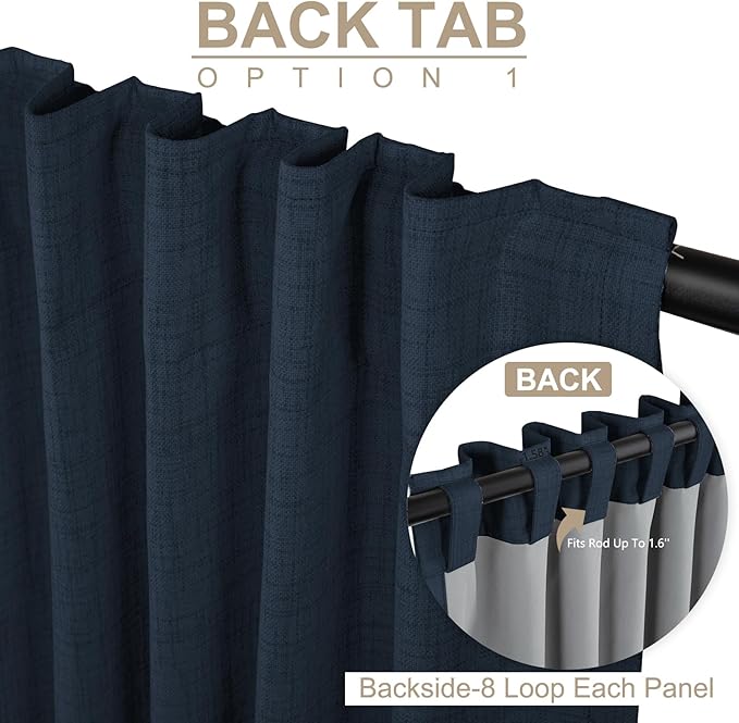 Linen Textured Total Blackout Curtains