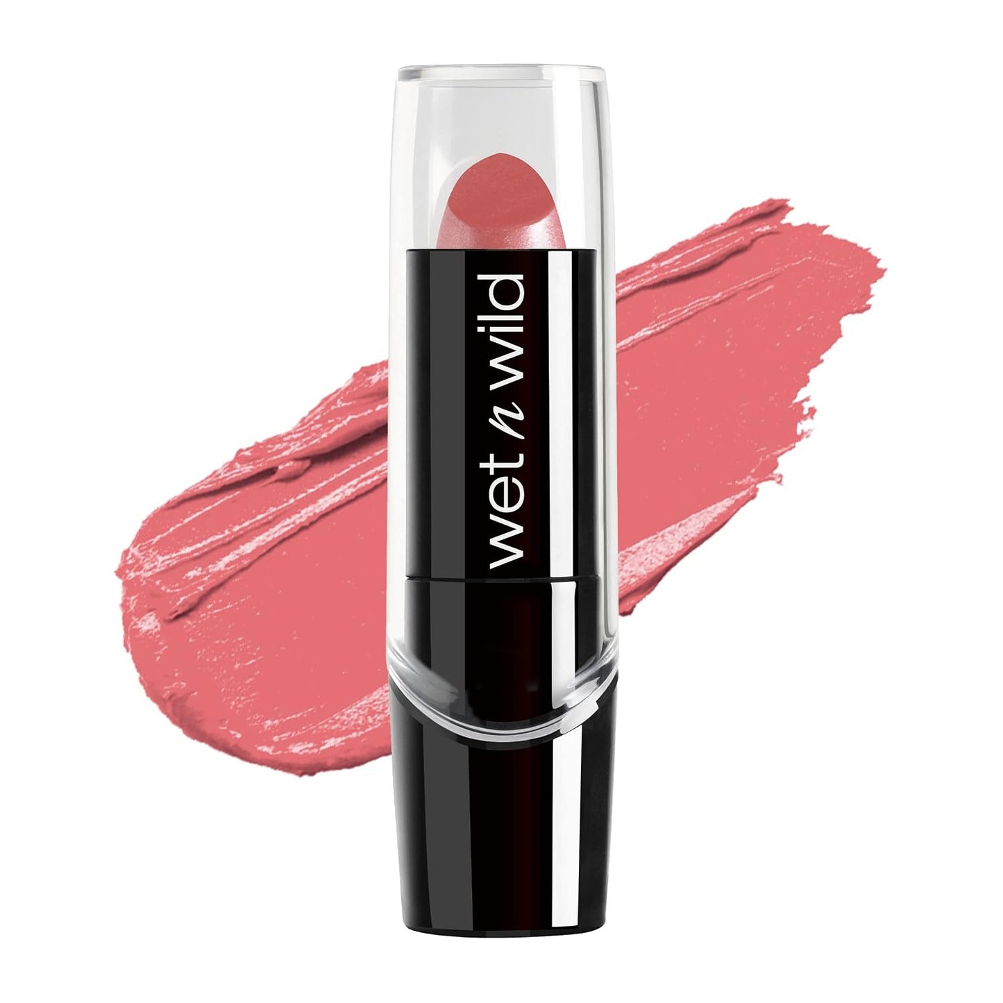 wet n wild Silk Finish Lipstick, Hydrating Rich Buildable Lip Color, Formulated with Vitamins A,E, & Macadamia for Ultimate Hydration, Cruelty-Free & Vegan - Dark Pink Frost