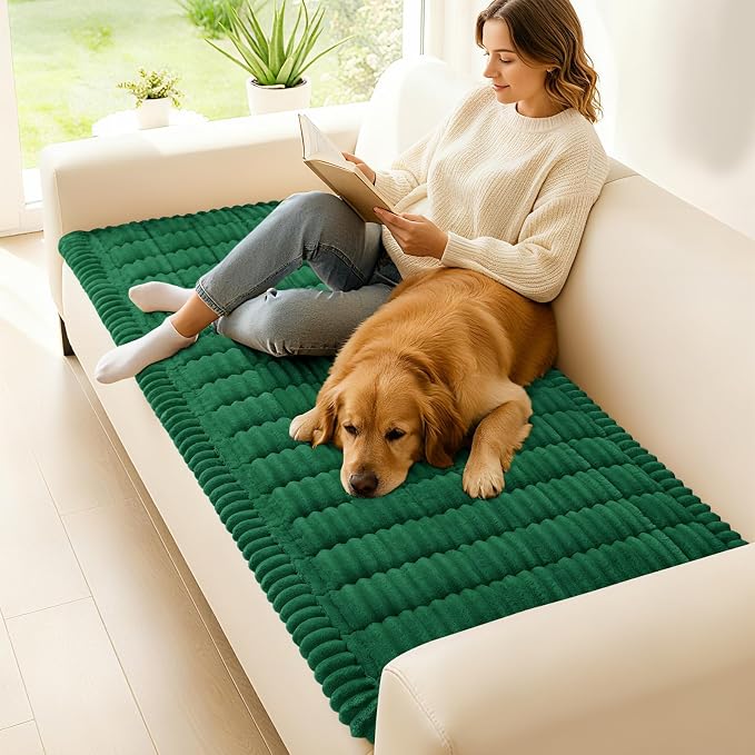 Couch Cover for Dogs, Washable Non Slip Plush Flannel Sofa Protector | Thick