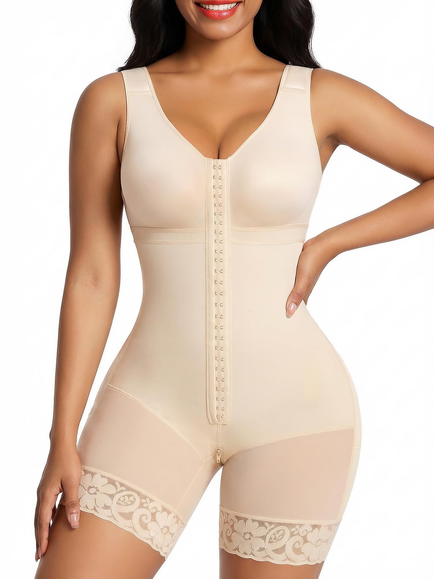 SHAPERX Women's Fajas Colombianas Tummy Control Shapewear Postpartum Full Body Shaper Butt Lifter Bodysuit
