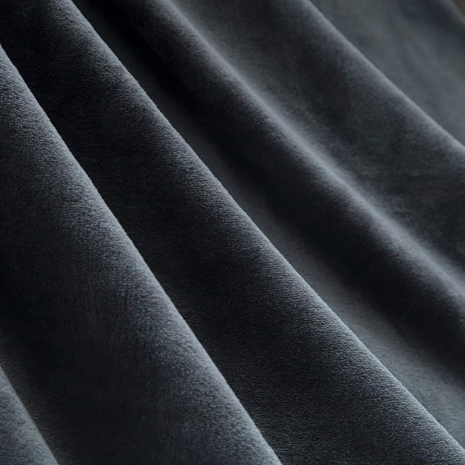 Bedsure GentleSoft Fleece Throw Blanket Dark Grey