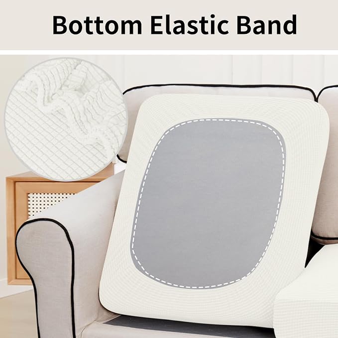Easy-Going Stretch 2 Pieces Couch Cushion Cover