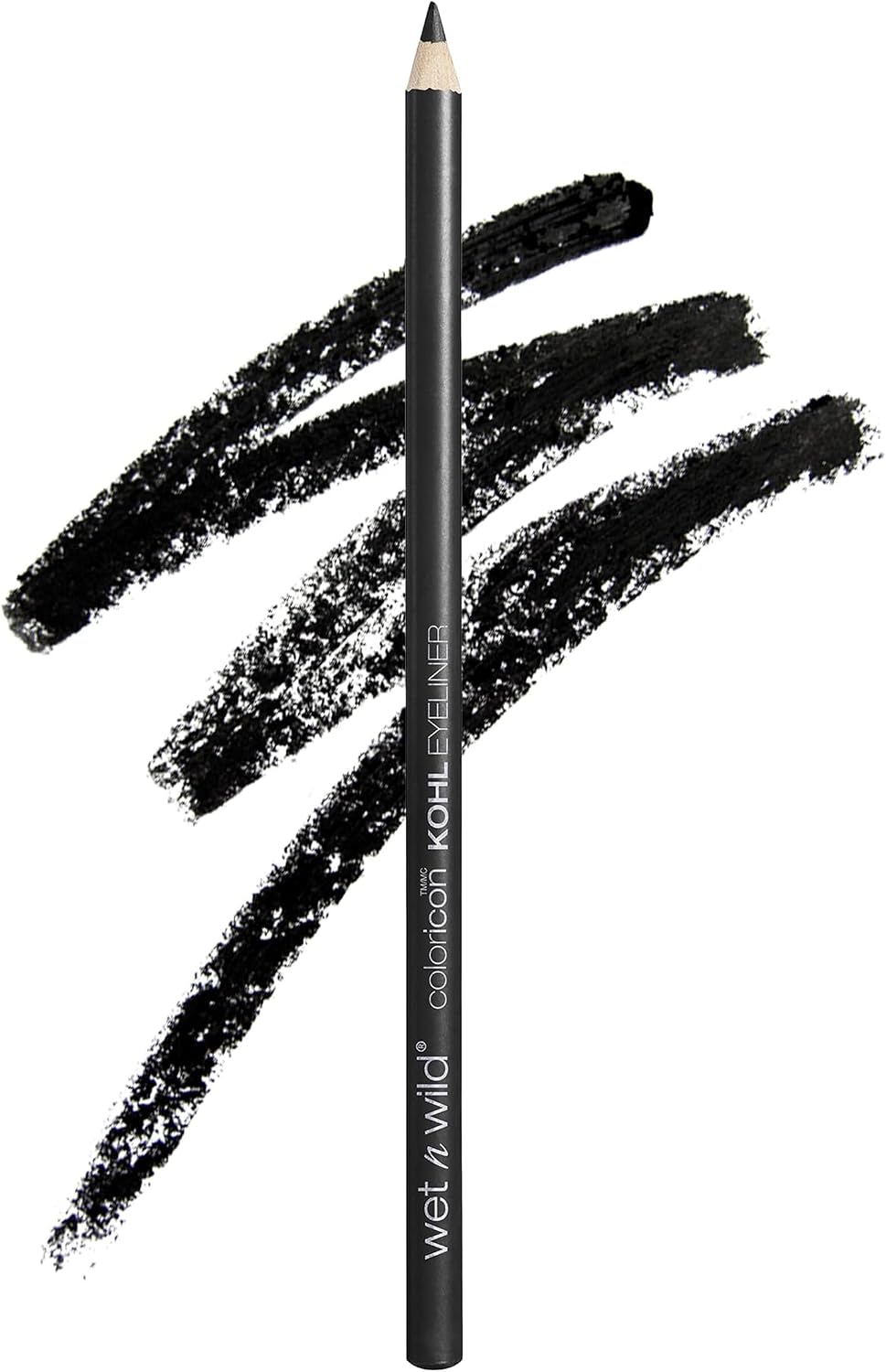 wet n wild Color Icon Kohl Eyeliner Pencil - Rich Hyper-Pigmented Color, Smooth Creamy Application, Long-Wearing Matte Finish Versatility, Cruelty-Free - Baby's Got Black