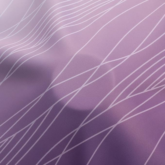 Purple and Greyish White Ombre Blackout Curtains
