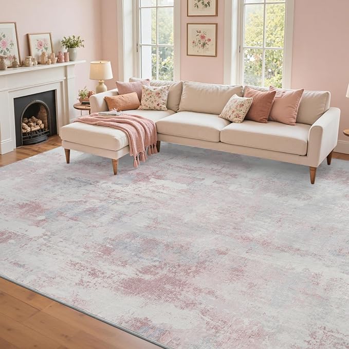 6x9 Ft Large Area Rugs for Living Room, Soft Non-Slip Washable Rugs Modern