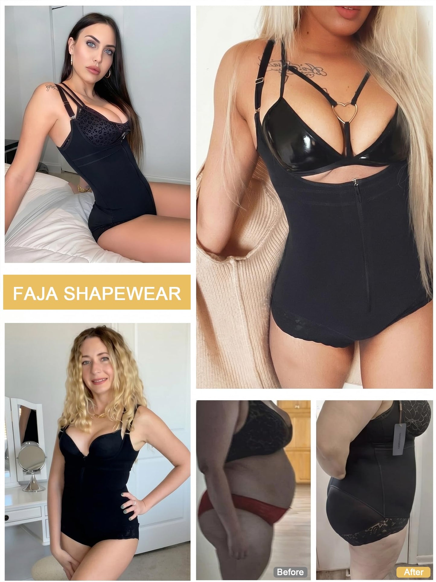 SHAPERX Women's Fajas Colombianas Shapewear Postpartum Tummy Control Body Shaper Girdles Compression Garment