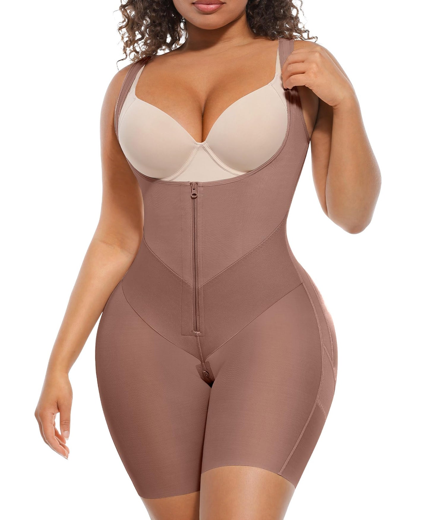 FeelinGirl Feelvibe Shapewear Tummy Control Faja Body Shaper for Women | Fajas Colombianas Moldeadoras, Plus Size, Zipper Crotch, Daily Body Sculpting, Postpartum & Post-surgery Faja