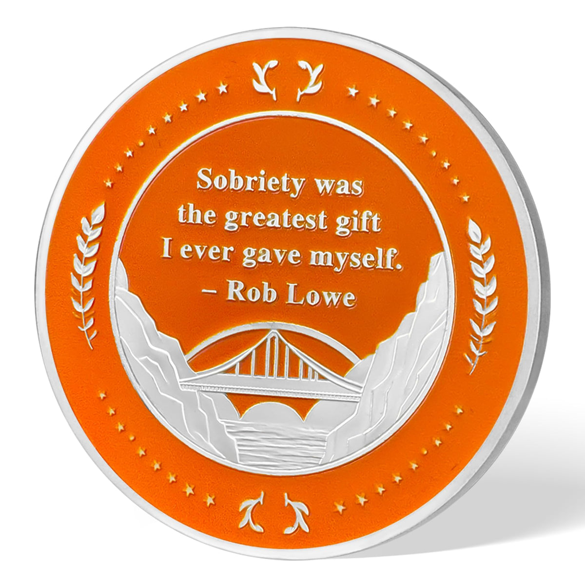 1 Year Sobriety Coin Gifts | Embrace The Sun AA Chip Medallion with Inspirational Quote | Narcotics Alcoholics Anonymous Anniversary Sobriety Gifts for Men Women in Recovery