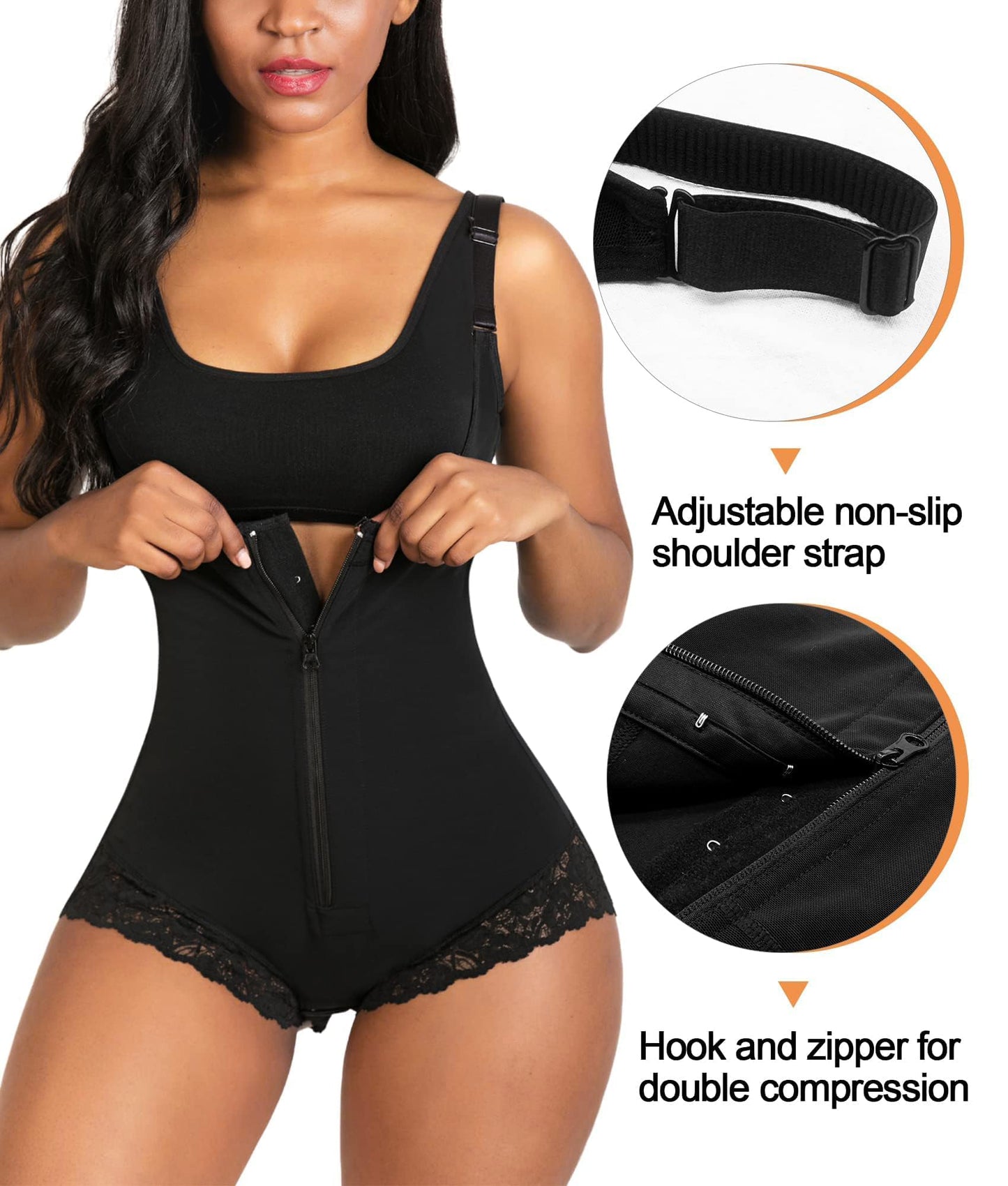 SHAPERX Women's Fajas Colombianas Shapewear Postpartum Tummy Control Body Shaper Girdles Compression Garment