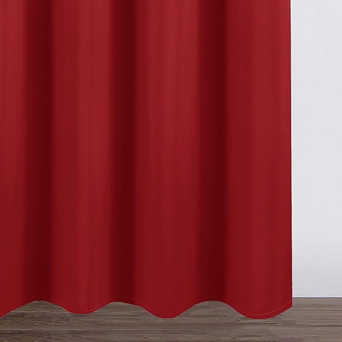 Blackout Curtains 52 x 84 inch/Bright Red Curtains Set of 2 Panels/Thermal