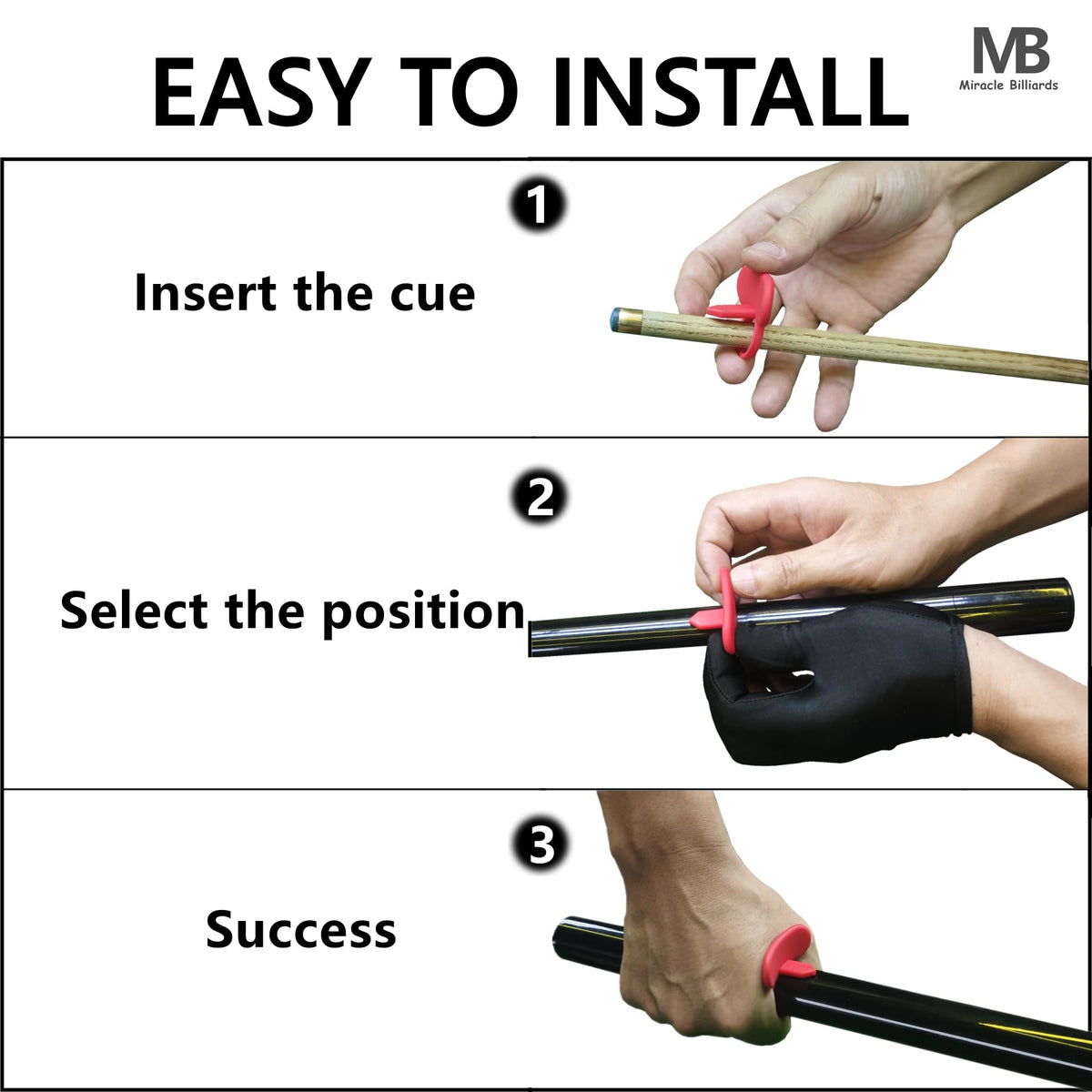 Miracle Billiards Silicone Billiard Magic Ring Cue Training Aid