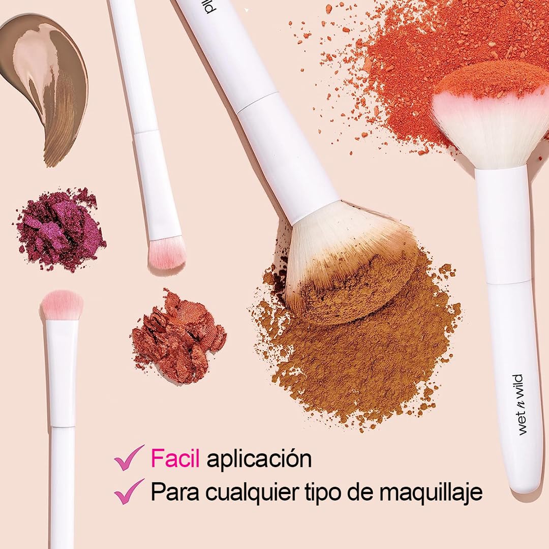 wet n wild Eyeshadow Brush, Precision Blending Application, Soft Synthetic Fibers, Ergonomic Handle for Comfortable Precision Control