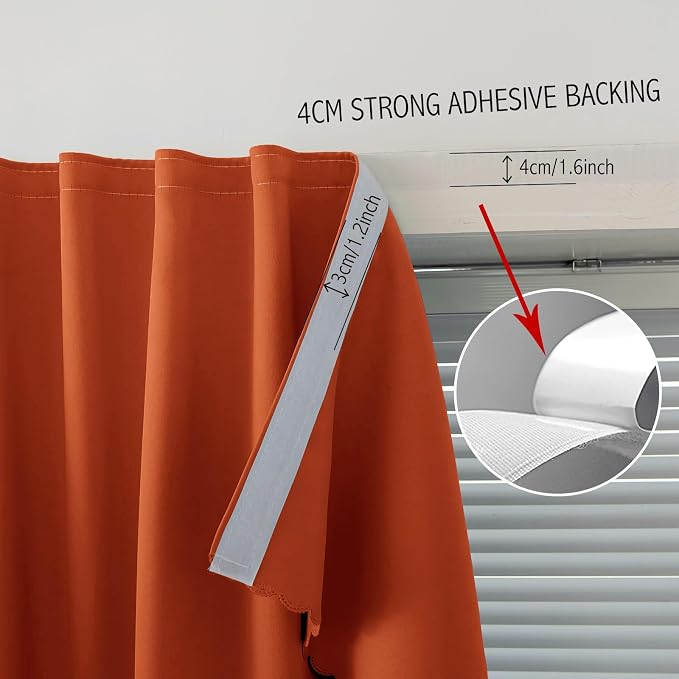 Self Adhesive Curtains Portable Blackout Curtain Simple and Easy to Install