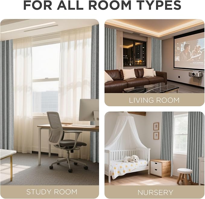Joydeco Blackout Curtains for Bedroom