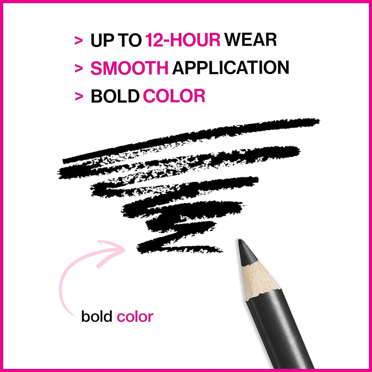 wet n wild Color Icon Kohl Eyeliner Pencil - Rich Hyper-Pigmented Color, Smooth Creamy Application, Long-Wearing Matte Finish Versatility, Cruelty-Free - Baby's Got Black