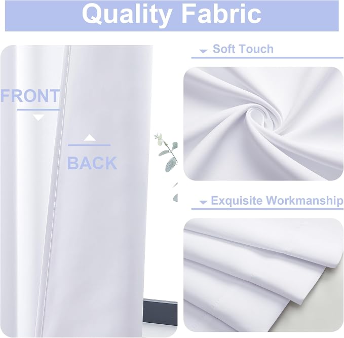 Simplebrand Ava Pure White Curtains