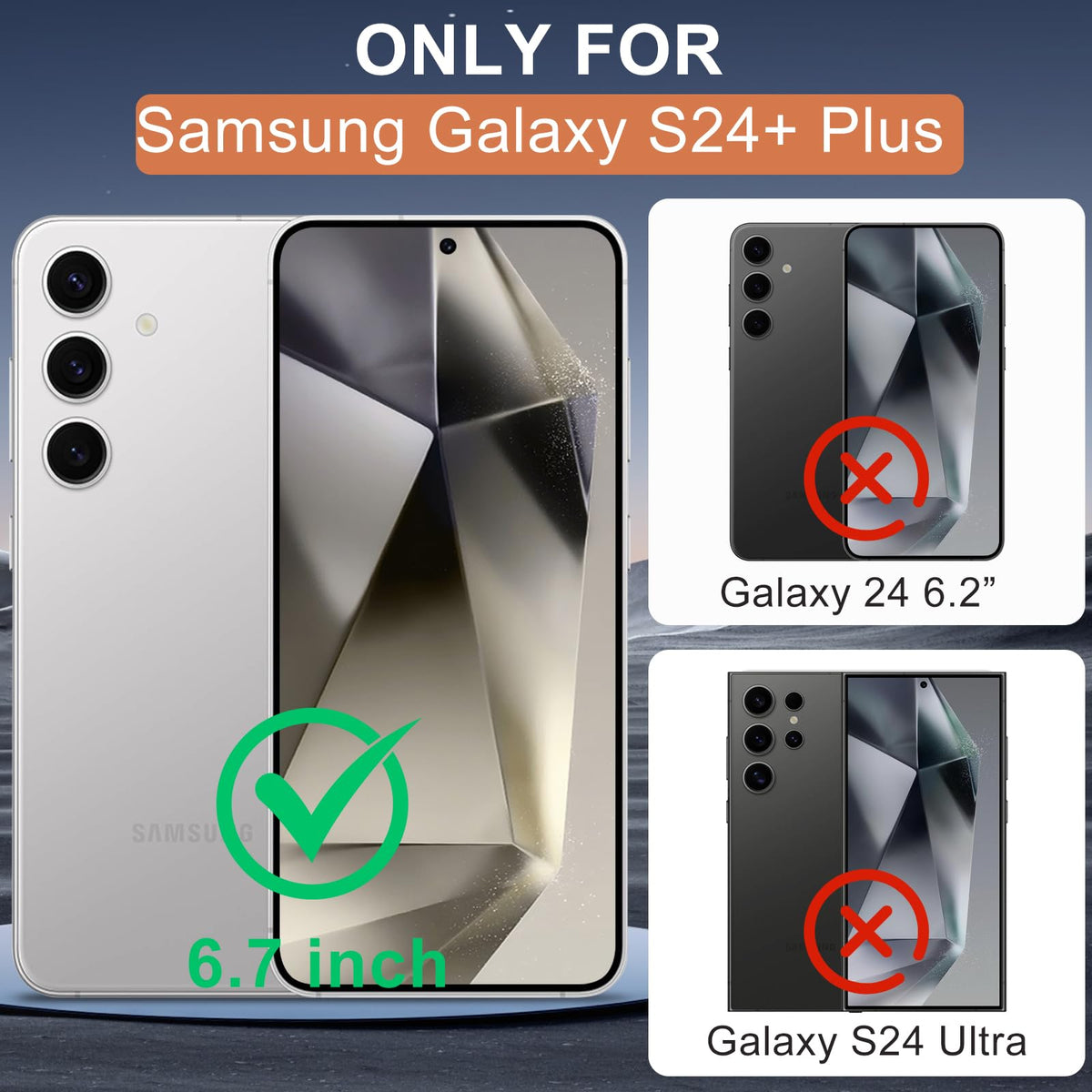 EMMPITU for Samsung Galaxy S24+ Plus Case, Compatible with Magsafe, Military Grade Phone Case with Kickstand, Built-in Camera Lens Protector Shockproof Magnetic Cover for Galaxy S24 Plus Case (Green)
