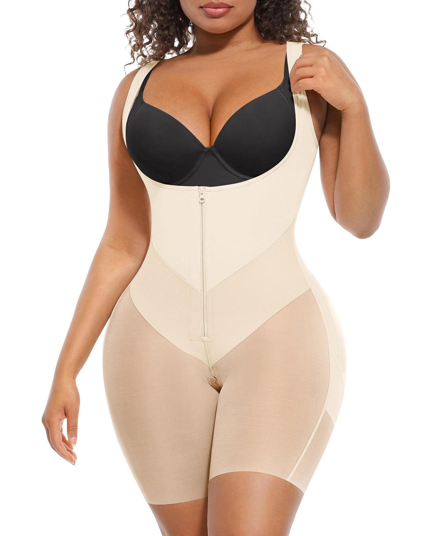 FeelinGirl Feelvibe Shapewear Tummy Control Faja Body Shaper for Women | Fajas Colombianas Moldeadoras, Plus Size, Zipper Crotch, Daily Body Sculpting, Postpartum & Post-surgery Faja