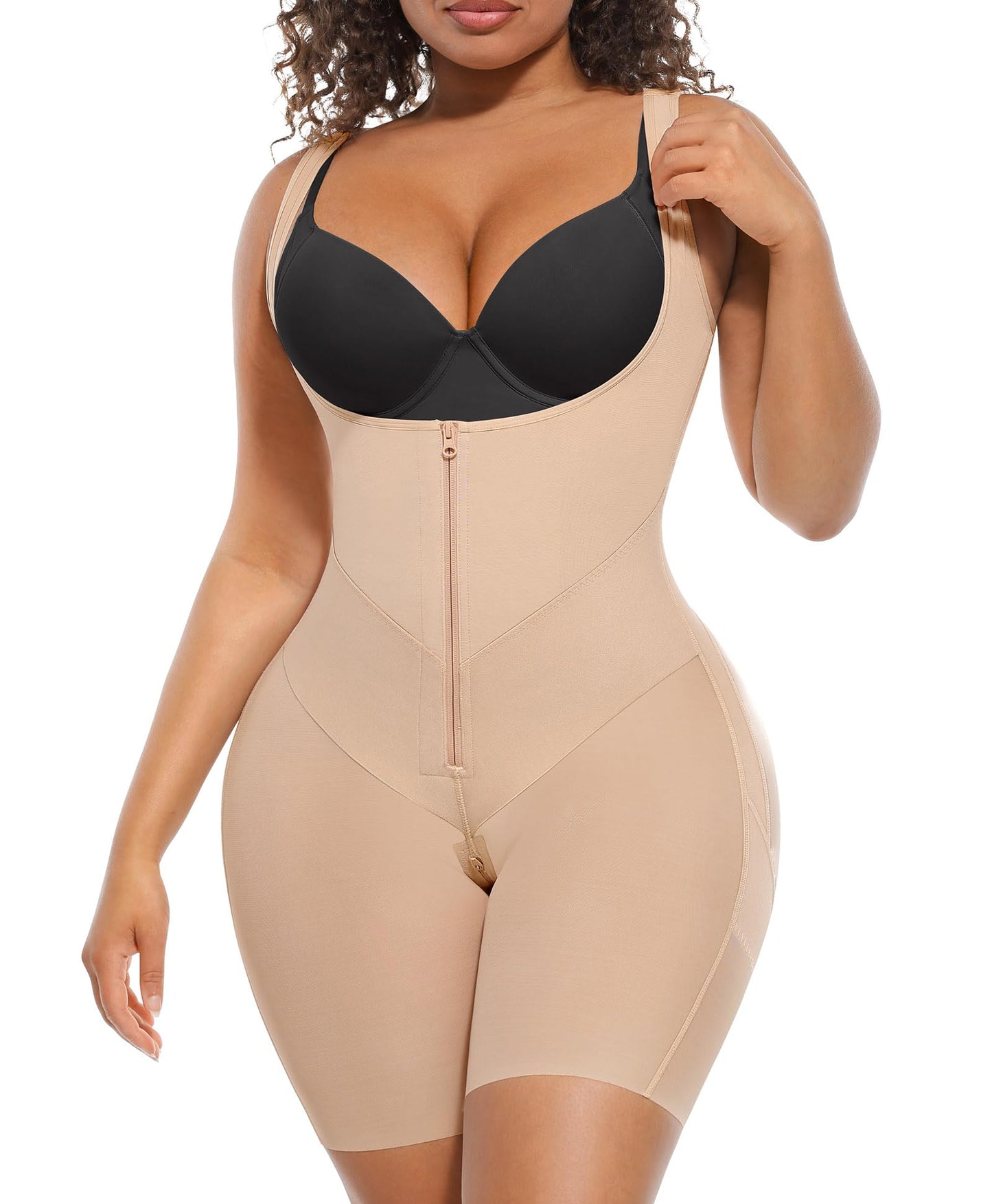 FeelinGirl Feelvibe Shapewear Tummy Control Faja Body Shaper for Women | Fajas Colombianas Moldeadoras, Plus Size, Zipper Crotch, Daily Body Sculpting, Postpartum & Post-surgery Faja
