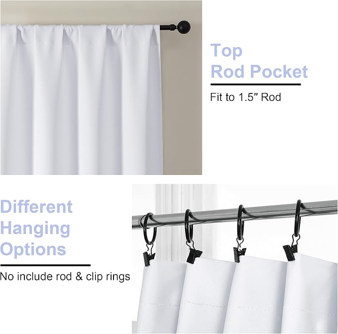 Simplebrand Ava Pure White Curtains
