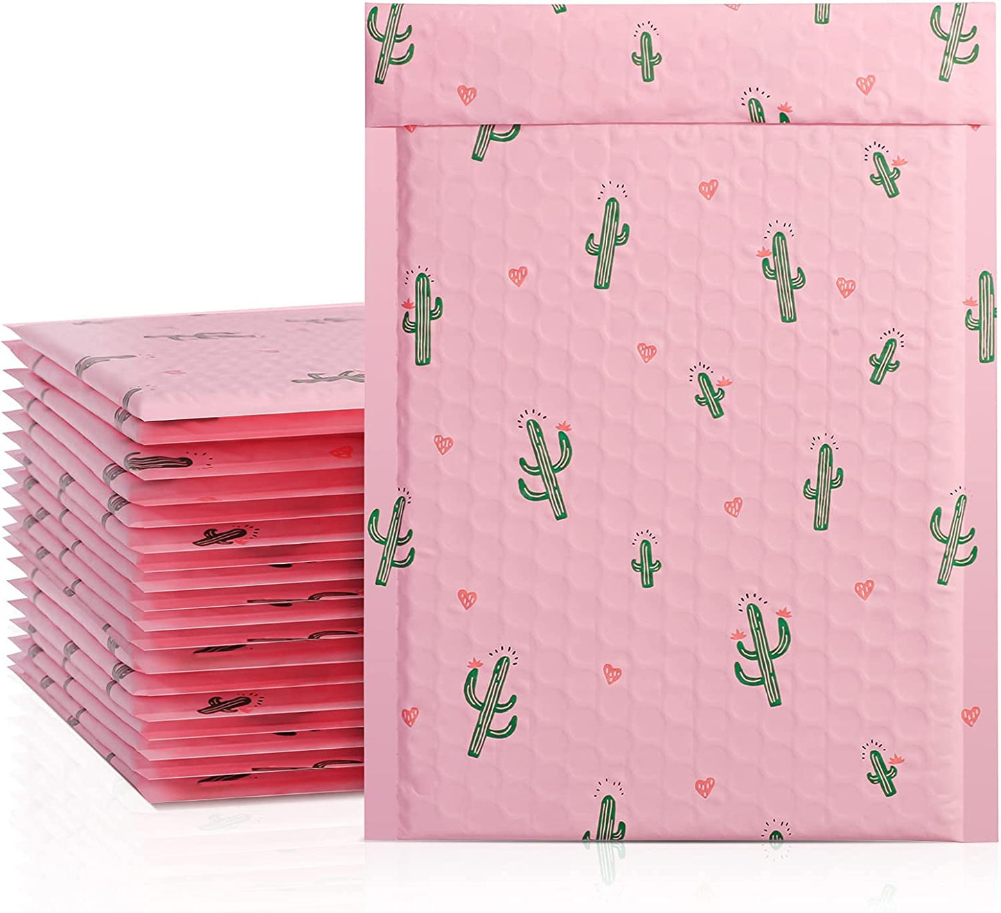 6x10 Inch Color Printing Bubble Mailers | Usable Size 6x9" | Cactus