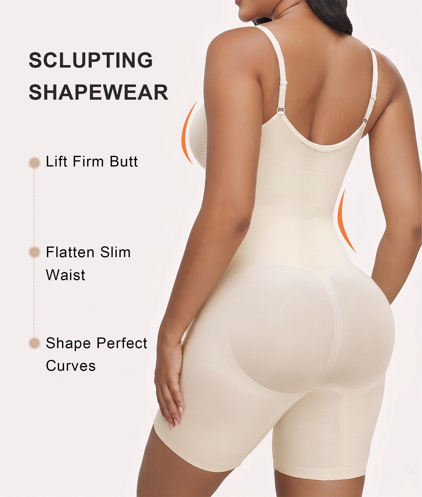 SHAPERX Women's Shapewear Bodysuit Tummy Control Seamless Zip-Up Body Shaper Waist Defining Silhouette