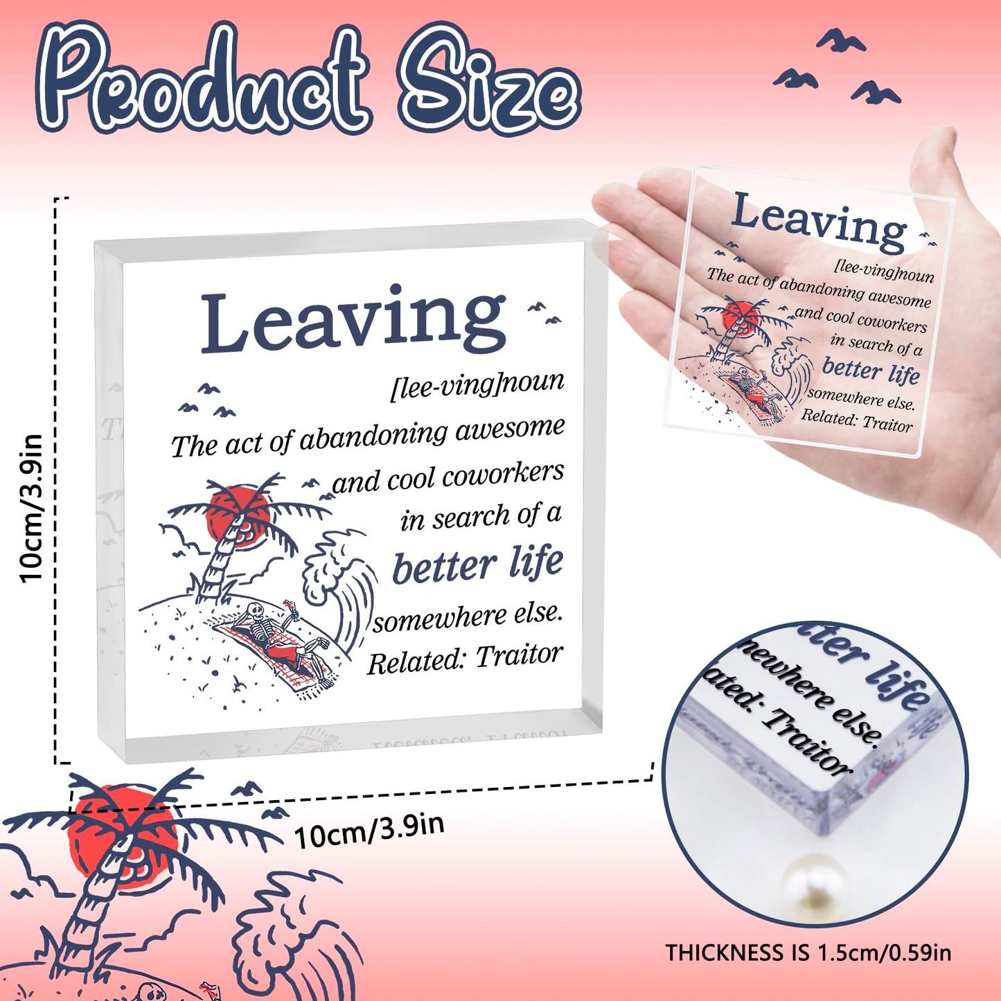 Yoxiumi Coworker Christmas Retirement Gifts Party Decorations Grey-Leaving