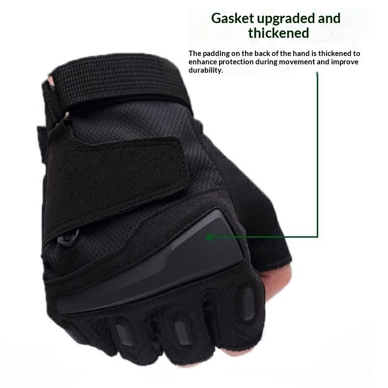 Student Style Half Finger Gloves For Men Outdoor Fitness And Cyclingfingerless Design