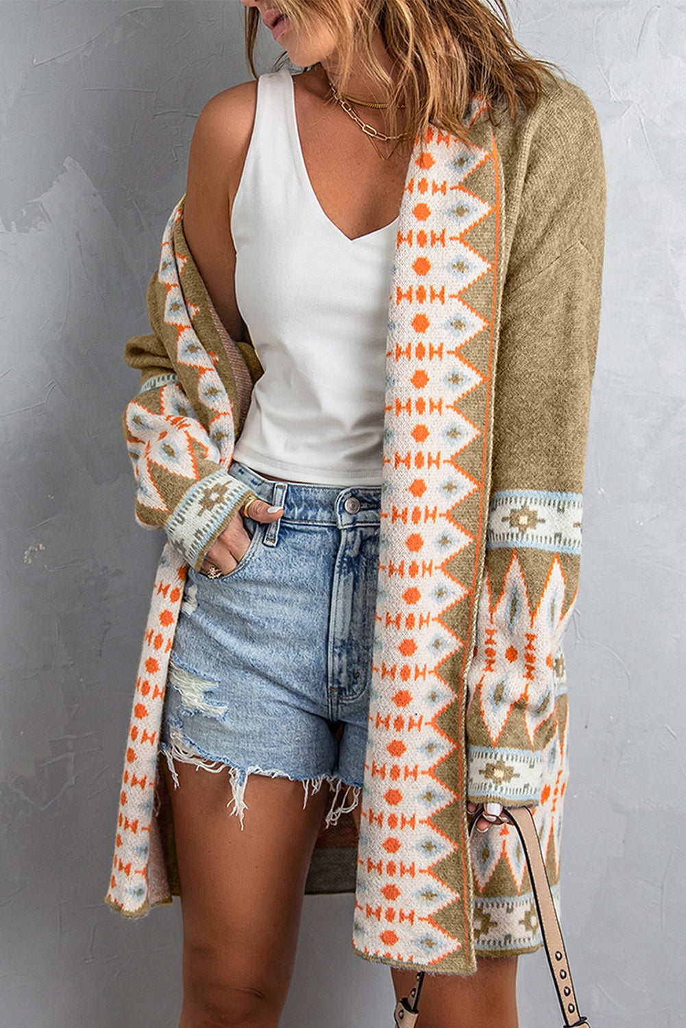 Evelyn Open Front Knitted Cardigan