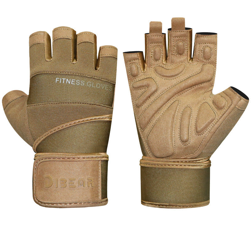 Summer Outdoor Fitness Wristband Non-Slip Half-Finger Gloves