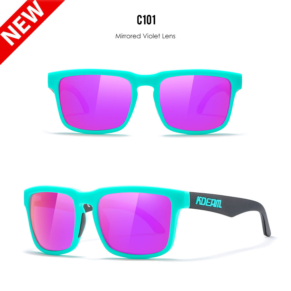 Classic polarized sunglasses for men and women ultra light driving glasses colorful real film sunglasses