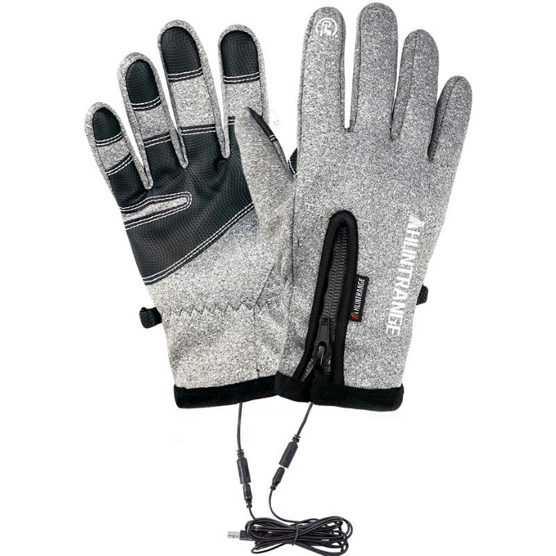USB-heated Cycling For Men And Womenwinter Windproof And Cold-weather Gloves