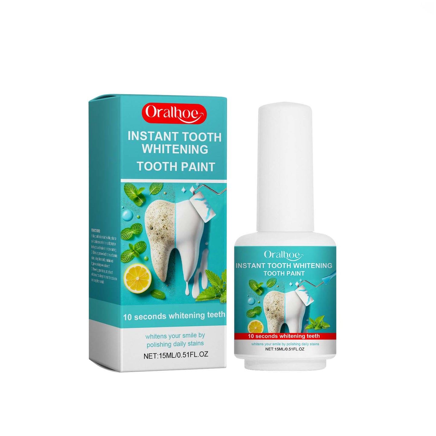 Instant Tooth Whitening Tooth Paint, Bright Teeth Clean Tartar Very Well Tooth Dirt Teeth Yellow Gentle Lasting And Fresh Smell