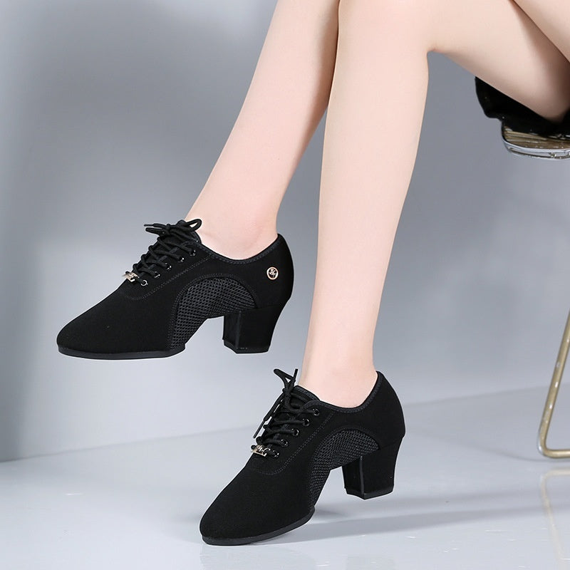 Mesh Oxford Cloth Professional Latin Dance Shoes For Summer