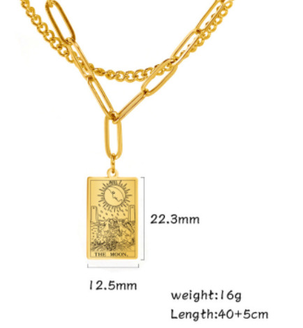 Twelve Constellation Tarot Necklace Retro Constellation Necklace